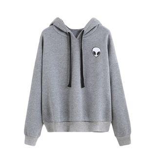 Embroidered Alien Hoodie