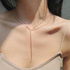 Layered Y Necklace As Shown In Figure - One Size
