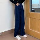 Slit High Waist Wide-leg Jeans