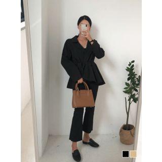 Draped Loose-fit Robe Blazer