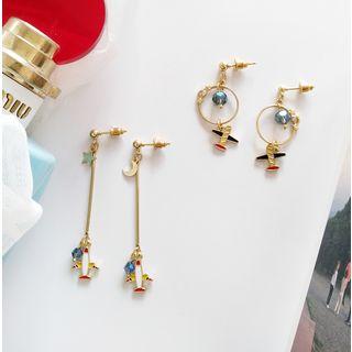 Plane Drop Earring / Clip-on Earring (various Designs)