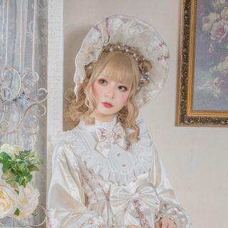 Floral Print Bonnet Hat / Headband