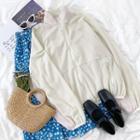 Long-sleeve Fleece High-neck Zip Jacket / Star Printed Midi Skirt