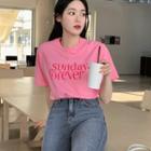 Sunday Forever Letter T-shirt