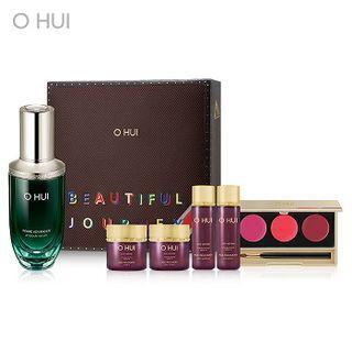 O Hui - Prime Advancer Ampoule Serum Set: Ampoule Serum 50ml + Age Recovery Skin Softener 20ml + Emulsion 20ml + Cream 7ml + Eye Crean 5ml + Lip Palette 6pcs