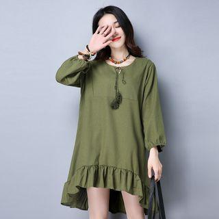 Long Sleeve Dress With Tassel