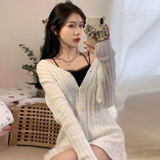 Cardigan / Lace Bralette