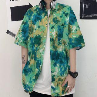 Tie-dyed Short Sleeve Shirt