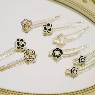 Flower Faux Pearl Rhinestone Hair Clip (various Designs)