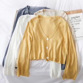Loose-fit Eyelet Light Cardigan