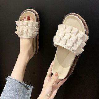 Platform Tiered Slide Sandals