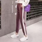 Color Block Velvet Sweatpants