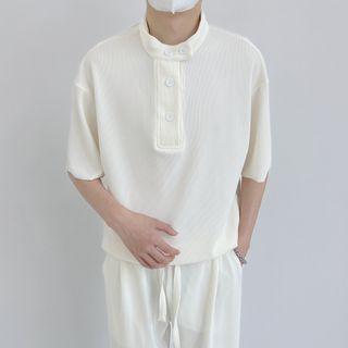 Set: Elbow-sleeve Henley T-shirt + Pants