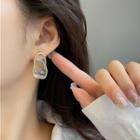 Print Stud Earring 1 Pair - Gold - One Size