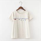 Short-sleeve Embroidered Fish T-shirt