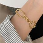 Chunky Chain Stainless Steel Bracelet Gold - One Size