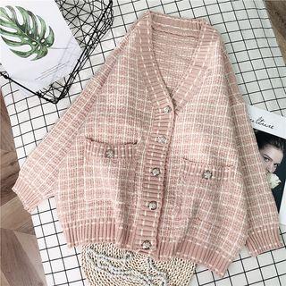 Plaid Oversize Cardigan