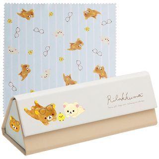 San-x Rilakkuma Glasses Case With Cleaning Cloth One Size