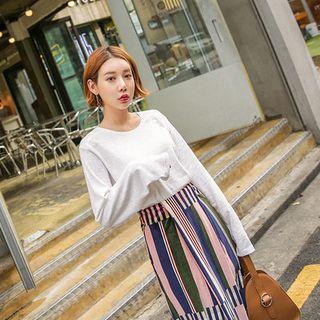Long Sleeve Dip-back T-shirt