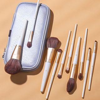 Set Of 10: Makeup Brush Gold - One Size