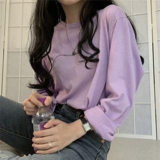 Plain Long-sleeve T-shirt - 7 Colors