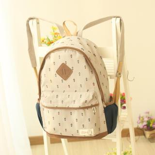 Cartoon Print Canvas Backpack