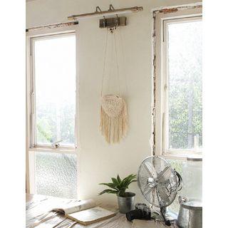 Fringed Round Knit Shoulder Bag