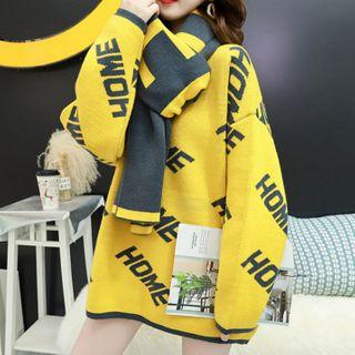 Set: Lettering Sweater + Scarf