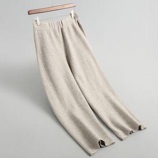 Knit Cropped Straight-fit Pants