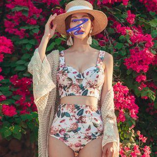 Floral Print Bikini Top / Bottom / Coverup Skirt