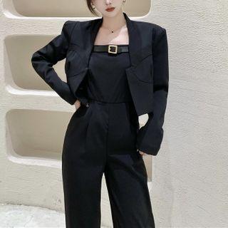 Cropped Blazer / Strappy Jumpsuit