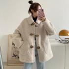 Faux Shearling Coat Light Almond - One Size