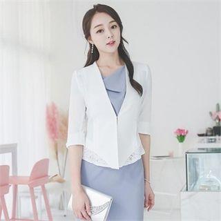 3/4-sleeve Lace-trim Jacket