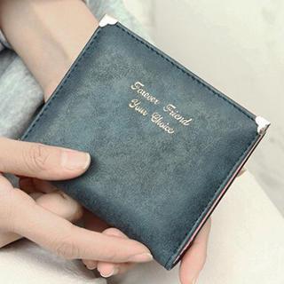 Faux-leather Lettering Wallet