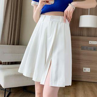 Pleated Wide Leg Dress Shorts