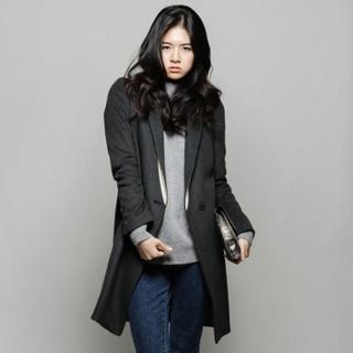 Notched Lapel One-button Coat