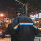 Rainbow-color Stripe Long-sleeve Jacket