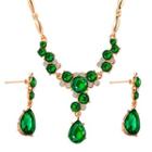 Crystal Pendant Necklace / Drop Earring