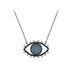 Simple And Creative Devils Eye Cubic Zirconia Necklace Silver - One Size