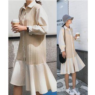 Long-sleeve Mermaid Knit Midi Dress
