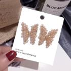 Faux Crystal Butterfly Earring Pink - One Size