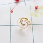 Heart Shape Open Ring 944 - Gold - One Size