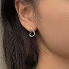 Curve Alloy Earring 1 Pair - Silver - One Size