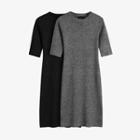 Round Neck Knit Sheath Dress