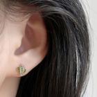 Rhinestone Cactus Stud Earring