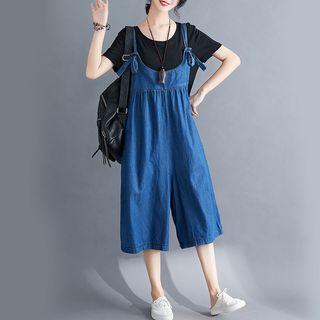 Plain Capri Denim With Jumpsuits