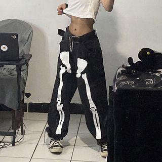 Bone-print Wide-leg Pants