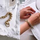 Snake-chain Toggle Bracelet Gold - One Size