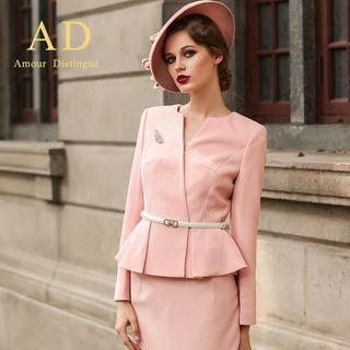 Set: Ruffle Jacket + Pencil Skirt / Trousers