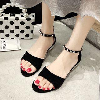 Low-heel Studded Sandals